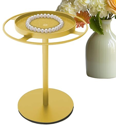 Organizer per occhiali da sole girevole a 360°, supporto per occhiali da sole in acciaio inox con struttura e base in metallo, espositore per occhiali da sole con vassoio, portaoggetti per occhiali da