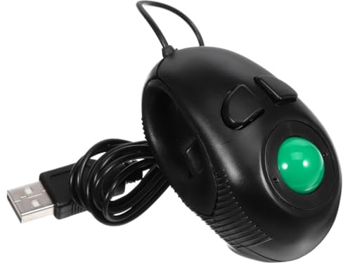 LOORGVEL Mini Mouse Trackball Cablato Ergonomico con Design Compatto Controllo Scorrimento con Interfaccia USB per Laptop e Desktop Nero