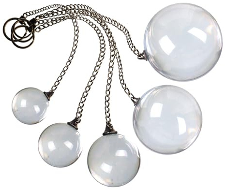 CYGzeon Huge Glass Ball Transparent Anal Plug Beads Gay Toy with Metal Chain, 25/30/35/40/50mm Smooth Crystal Anus Expander for Women Men
