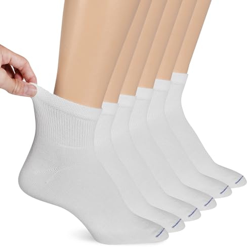 Dr. Scholl's Women's Diabetes & Circulator - 4 6 Pair Packs Socks, White, 10 US