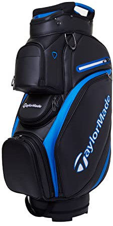 TaylorMade Golf Deluxe Cart Bag 2023, Black / Blue