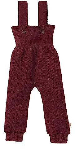 Disana Strick-TRÄGERHOSE Neugeborene & Kleinkind – 100% Bio-Merino – atmungsaktiv, warm Unisex Gr. 50 – 104 - nachhaltig & fair – mit hohem Bund - Made in Germany | Cassis Gr. 74-80
