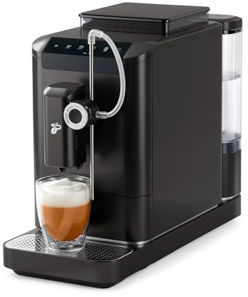 Tchibo Kaffeevollautomat Esperto2 Milk mit One-Touch Milchfunktion und 2-Tassen-Funktion für Espresso, Caffè Crema, Capuccino und Milchschaum, Granite Black