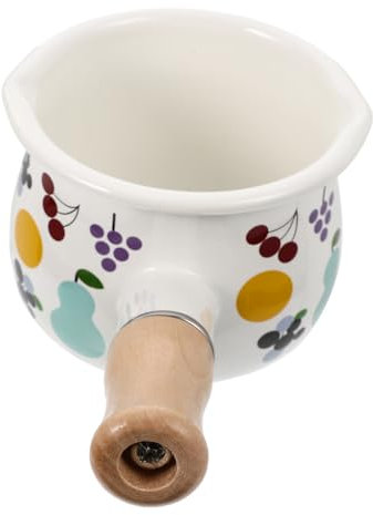 GREENADSCAPE Pot à lait émaillé poêle antiadhésive casserole anti-adhésive casserole en émail pan mini chauffe-lait casserole émaillé à lait en émail petit pot à lait Bois Violet,mauve