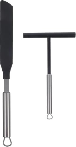 1 Set Crepes Spreader Spatula Crepes Maker Batter Spreader Set Stainless Steel Crepes Turner Crepe Spreader Spreader Kitchen Utensils for Pancakes Pancakes Kitchen Cooking Baking Tools