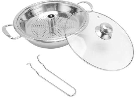 Aramox Pentola in Acciaio Inossidabile con un Design Isolato Spesso per Cucinare Pesce Pesce Angoli di Pesca per la Casa e Commerciale