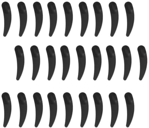 MINAOLULUS 100 Cuillères à Crème Visage en Pp Noir, Outil Portable et Hygiénique pour Essais de Produits de Beauté et Voyages, Applicateur Pratique pour Soins Visage