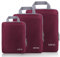 Eono Komprimierbaren Packwürfeln zur Organisation Ihres Reisegepäcks, Compression Packing Cube, Packtaschen Set und Gepäck Organizer für Rucksack und Koffer - Burgund, 3-teilig