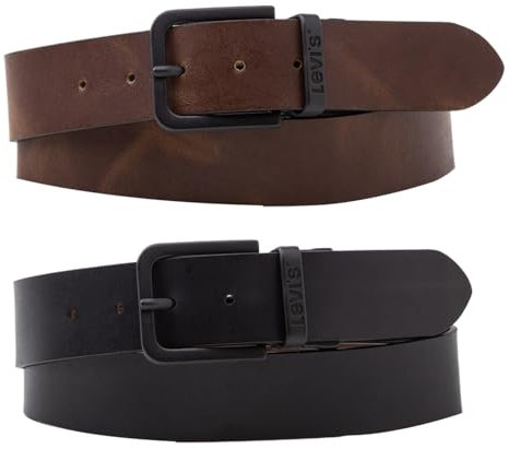Levi's Unisex Reversible Core Metal Belt Gürtel, Schwarz, 105