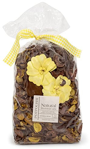 Bolsa de popurrí de fragancia para decoración del hogar, aromas de limoncello, cítricos y ralladura de limón, jarrón de pétalos florales y decoración de relleno de tazón (amarillo)
