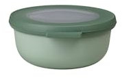 Mepal Multi Bowl Cirqula Round - Mikrowellen Geschir - Geeignet als Luftdichte Aufbewahrungsbox für den Kühlschrank, Mikrowellengeschirr & als Frischhaltedosen - 350 ml - Nordic sage
