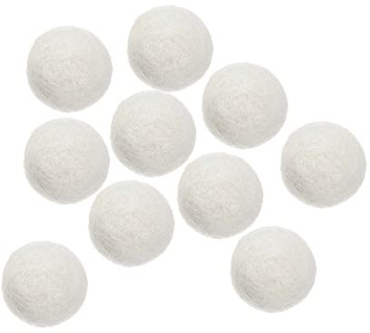PATIKIL Lana Feltro Palline Perline Lana Feltro Lana Tessuto 2cm 20mm Bianco per Casa Artigianato Artigianato Progetto Fai-da-Te 10pz