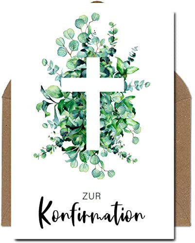 The Life Barn Karte Postkarte mit Umschlag Glückwunsche zur Konfirmation Konfirmationskarte