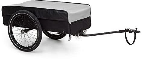 Klarfit Remorque Velo Cargo, Charette Velo à 2 Roues, Remorque Vélo pour Bicyclette, Kit de Fixation pour Remorques en Acier avec Attelage et Support, Chariot Etanche pour Camping, Bagages, Trekking