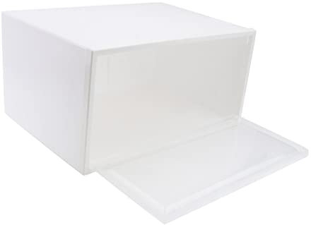 Zerodeko 1pezzi Scatola Porta Scarpe Trasparente in Plastica Pp Resistente e Impilabile Per Casa Organizer Scarpiera Multiuso Per Sneakers e Scarpe Da Uomo e Ragazzo Ragazza Ragazza