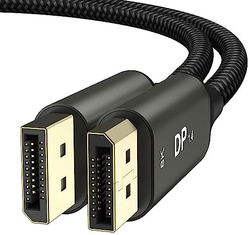 Ablink Cavo DisplayPort 1.4 5M [8K@60Hz, 4K@144Hz] Cavo DP to DP 32.4Gbps,HDR10, DSC 1.2,HDCP 2.2- Per Gaming Competitivo, Monitor 4K/8K, Home Cinema,PC e Laptop,Compatibile con G-Sync/FreeSync