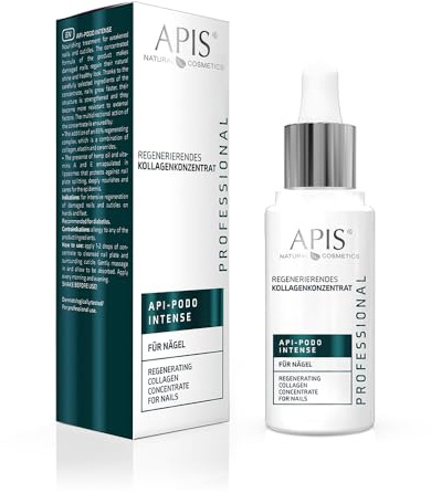Apis | Nagelkoncentrat API-PODO INTENSE | Nagelbehandling | Regenererad | Stärker | Förhindrar splittring | Förhindrar bräckhet | kollagen | Ceramider | Elastin | Hampolja | vitaminer A och E |