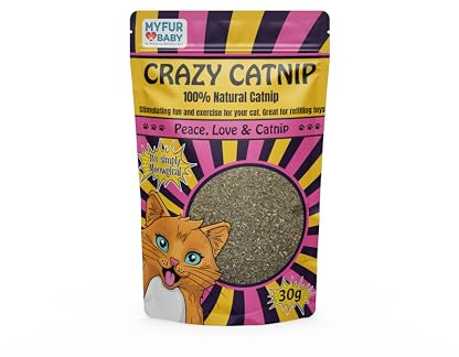 My Fur Baby Premium Catnip 100% Naturally Air Dried | Extra Strong Cat Nip | Cat Toy | Cat Treat | Gift For Cat Lovers - 30g