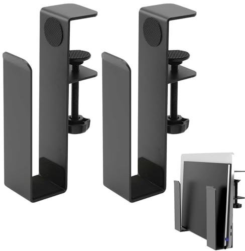 FAMKIT Soporte Lateral de Mesa,Organizador Lateral de Escritorio para Ordenador portátil,Soporte Ajustable Metale,Soporte Lateral de Escritorio de Acero Inoxidable,para Laptop, Tablets, Teclados