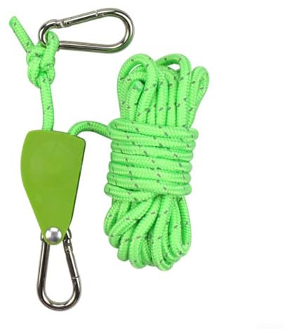 6 mm starkes Abspannseil mit Metall-Riemenscheibe für verbesserte Unterstützung im Freien (grün)