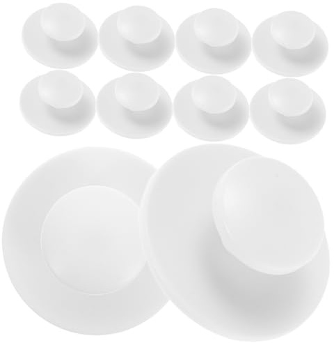 DOITOOL Round Self Adhesive Cabinet Door Handles 10Pcs Stick-on Drawer Knobs for Kitchen Wardrobe Window Safety Doors Easy Installation Child-Safe Pulls