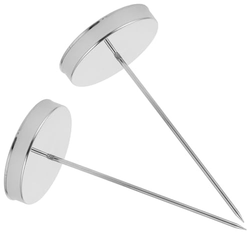 LRXIYODE Organiseur de Reçus Métallique Lot de 2 Piquets pour Tickets et Documents, Collecteur de Bureau Utilisable en Magasins et Bureaux