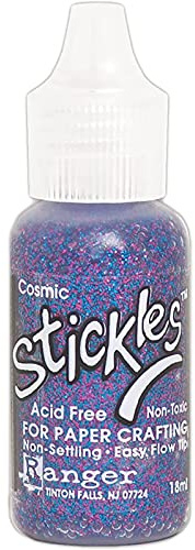 Ranger Cosmic Stickles Glitter Glue, Synthetic Material, Blue, 2.5 x 2.5 x 7.5 cm