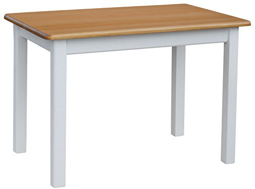 k koma Küchentisch 100x60cm Esstisch Tisch Massiv Kiefer Holz Weiß Honig Neu Hersteller (Tischplatte: Alder/Erle)