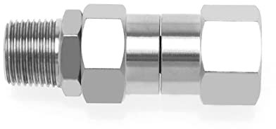 The Lord of the Tools 3/8 Zoll NPT-M Gewinde-Hochdruckreiniger Drehgelenk Metall Hochdruckreiniger Schlauch Schwenkverschraubung Edelstahl Hochdruckreiniger für Beseitigung von Schlauchknicken