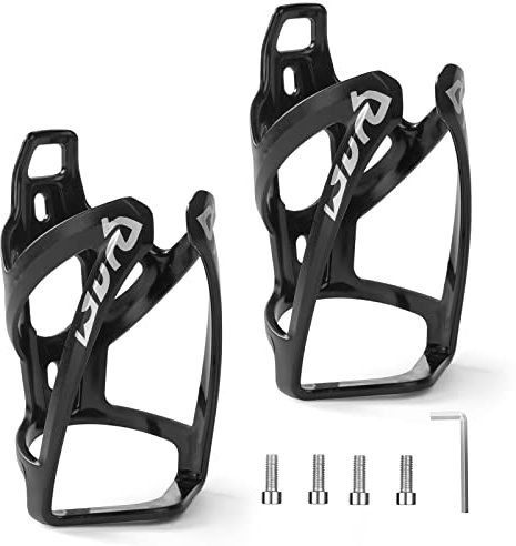 Ainiv Bike Water Bottle Cage, 2PCS Plastic PC Bike Water Bottle Holder, Bicycle Cup Holder, Cycling Bottle Holder for Road Bike and Mountain Bike, Black