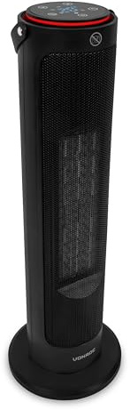 VONROC Elektrisk tornfläkt – 2000W – Keramisk – ECO-läge – Roterationsfunktion – LED display – Inkl. fjärrkontroll – termostat - timer