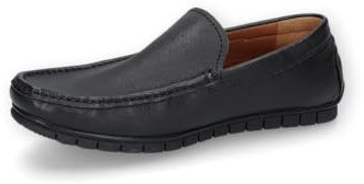 camel active Herren Lederslipper mit Logoprägung Schwarz, menswear-42