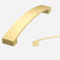 Amerdeco 10 Stück Möbelgriffe Brushed Gold,128mm Lochabstand, Aluminiumlegierung Schubladengriffe & Schrankgriffe für Küchenschränke & Kleiderschränke UK0021