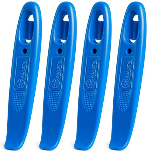 YunSCM 4-Pcs Ultra Strong Tire Levers, Bicycle Tire Levers,Bike tire Replacement Tool, Tire Removal Tool for Road Mountain Bike Tires(Blue)