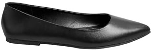 Yours - Pointed Ballet Pumps in Wide E & Extra Wide Eee Fit - Women's Black