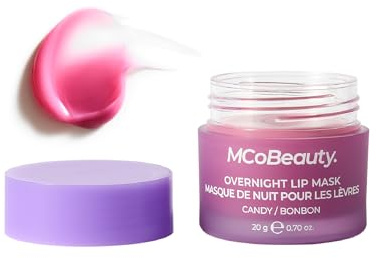MCoBeauty Double Duty Lip Mask - Candy Latte Hydrating Overnight Balm | Vitamin E Hyaluronic Acid, Lip Mask Treatment For Dry Lips, Tinted, Vegan & Cruelty Free