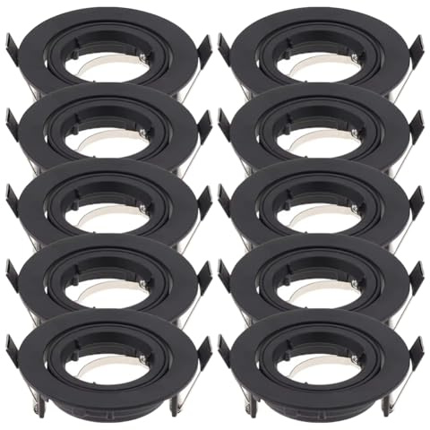 Fangxuee Embellecedor de Luz de Techo Empotrada, Embellecedor de Metálico, de Lámpara, Embellecedor de Anillo para Luces Empotradas, Accesorios de Luz de Techo.