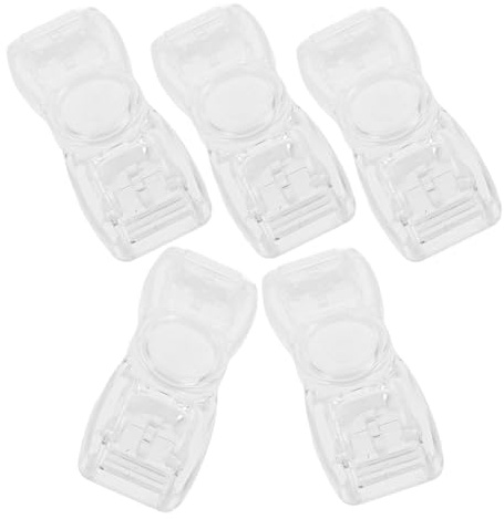 SUPVOX Lot de 5 Clips de Lunettes de Natation en Plastique Résistants à Dégagement Rapide, Accessoires pour Lunettes Sangle Ajustable, Ambiance Estivale et Activités Aquatiques
