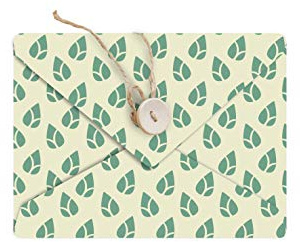 Pebbly NBA149 Beeswax Food Packing Sheets, White and Green, 43 x 58, 5 cm