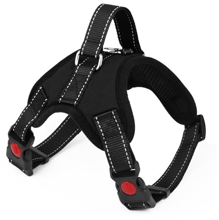 Harnais pour Chien avec Poignée Contrôlable, Harnais pour Chien Réglable Respirant, Harnais Anti-Traction pour Chien de Petite et Moyenne Taille