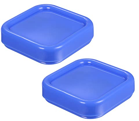 sourcing map 2pcs Magnetic Pin Cushion Square Plastic Magnetic Sewing Pin Holder Storage Case Needle Cushion Tool for Sewing DIY Projects, Blue