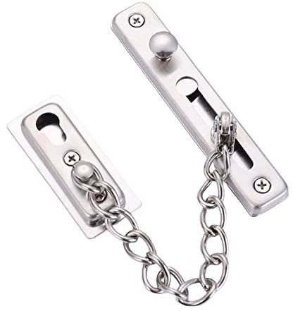 serrure, serrures à chaîne pour porte intérieure, Serrure de chaîne de porte de sécurité Serrure de porte antivol en acier inoxydable avec porte à boucle de sécurité (Couleur : Or) (Color : Gold)