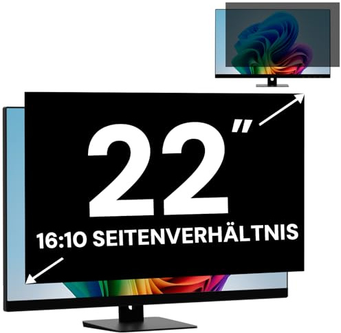 FYJRCY 22 Zoll Computer Bildschirm Sichtschutzfilter für 16:10 Breitbild Monitor, Abnehmbarer Computer Bildschirmschutzfolie und 22 Zoll Anti Blaulicht Blendungsfilter