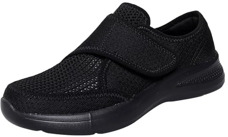 Scarpe Ortopediche Donna Pianta Larga Sneakers in Rete Diabetici con Supporto per Arco Scarpe Punta Chiusa con Chiusura Camminare Traspirante Sneakers da Fitness Casual con Adjustable Strappo Leggero