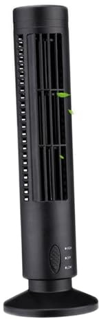 Ejoyous Tornfläkt USB Bladlös Tornfläkt Golvfläkt Bärbar Bladlös Fläkt 2 Hastigheter Oscillerande Tyst 5V DC Kompakt Starkt Luftflöde med Naturlig Bris Cirkulerande Luftflöde för Sovrum (Svart)