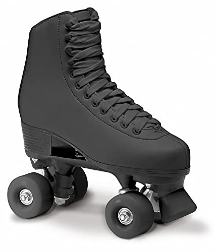 Roces RC1 Classic Roller Patins à Roulettes, Pour Femmes et Homme, Quad Skates Adulte, Noir, 44