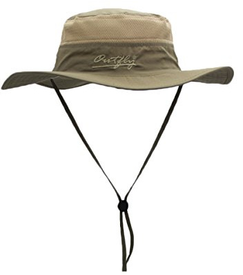 WANYING Kvinnor män utomhus bucket hatt fiskarhatt med hakband andas snabbtorkande solskydd för huvudomkrets 56–60 cm, kaki, 56-60