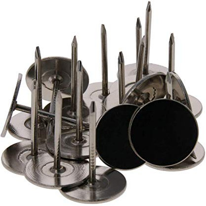 MroMax Clavos para tapicería de 19 mm x 25 mm, cabeza plana, para muebles, sofá, cabecero, 20 unidades