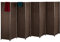 Relaxdays Paravent Raumteiler, HxB: 170x320 cm, Faltbarer Raumtrenner, 8-teiliger Sichtschutz, Holz & Papierseil, braun