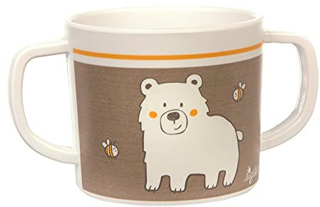 sigikid 25185 Melamintasse, HoniBoniBear Mädchen und Jungen empfohlen ab 36 Monate taupe/weiß